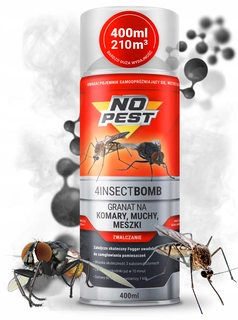 Repelent proti hmyzu - Granat na muchy aj komáre No-Pest 4Insect Bomb 400 ml