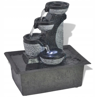 Fontána do záhrady - Peace Fountain LED podsvietenie živice, 25,5 cm