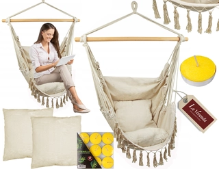 Záhradná závesná stolička - Brazílska stolička La Veranda 80 cm 150 kg