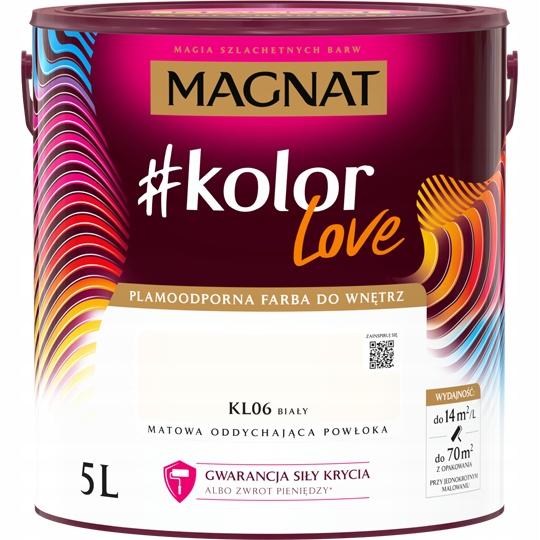 Magnat latexová farba na steny 5 l Matná biela