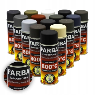 Príslušensvo ku  krbu - Tepelne odolná farba v spreji 400 ml Hansa 16 farieb