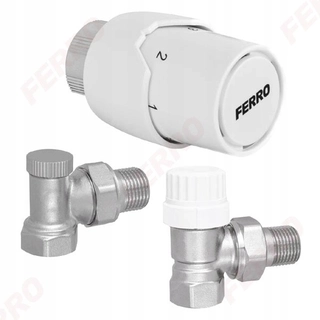 Hlavica, ventíl - FERRO Angle termostatický set 1/2 "- ZTM21