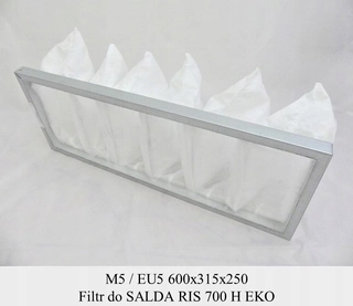 Rekuperator - Filter M5 EU5 pre SALDA RIS 700 H EKO (600x315x250)