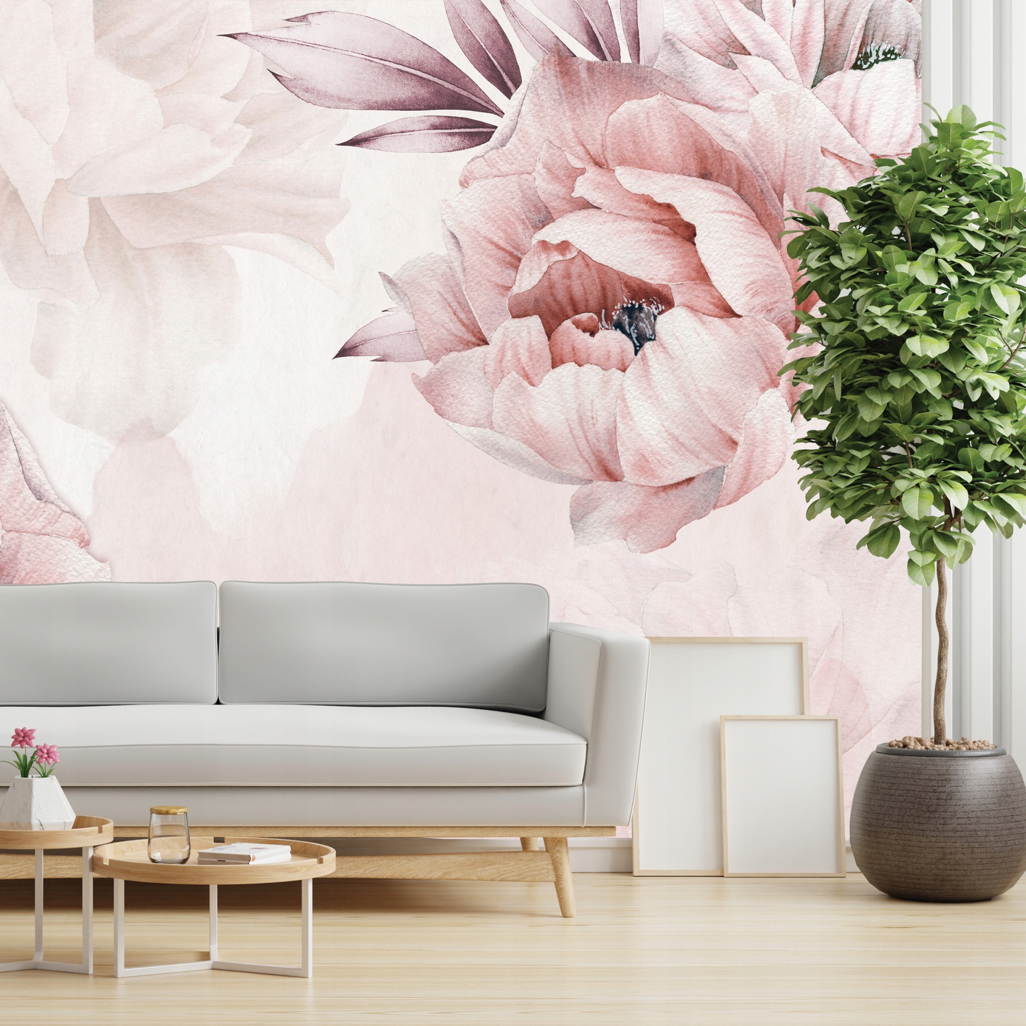 Tapeta NATURE kvety 400x280 cm ružové pivonky