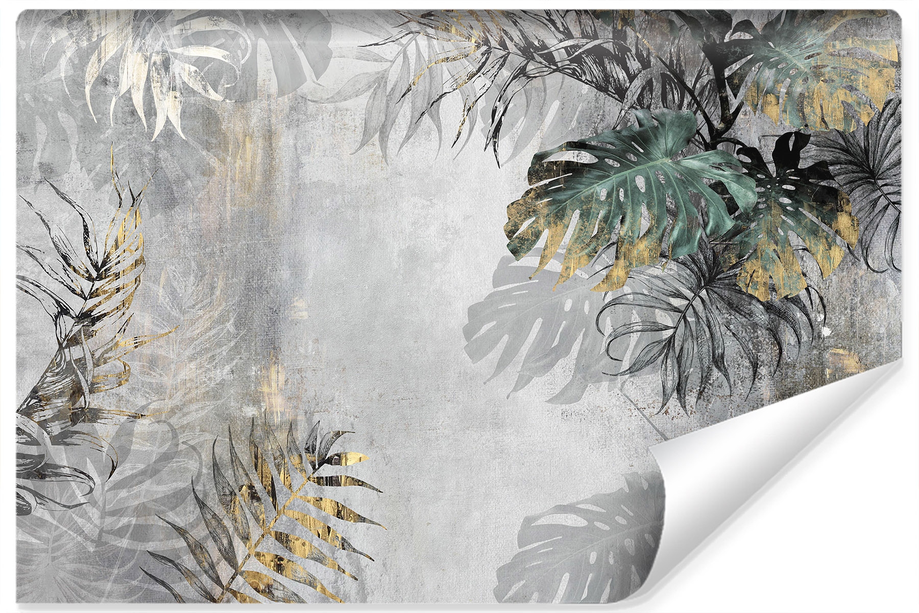 Fototapeta LEAVES Retro Concrete 3D 368x254