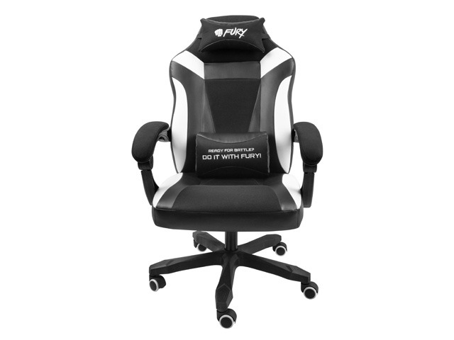 Herná stolička Fury Avenger M+ čiernobiela