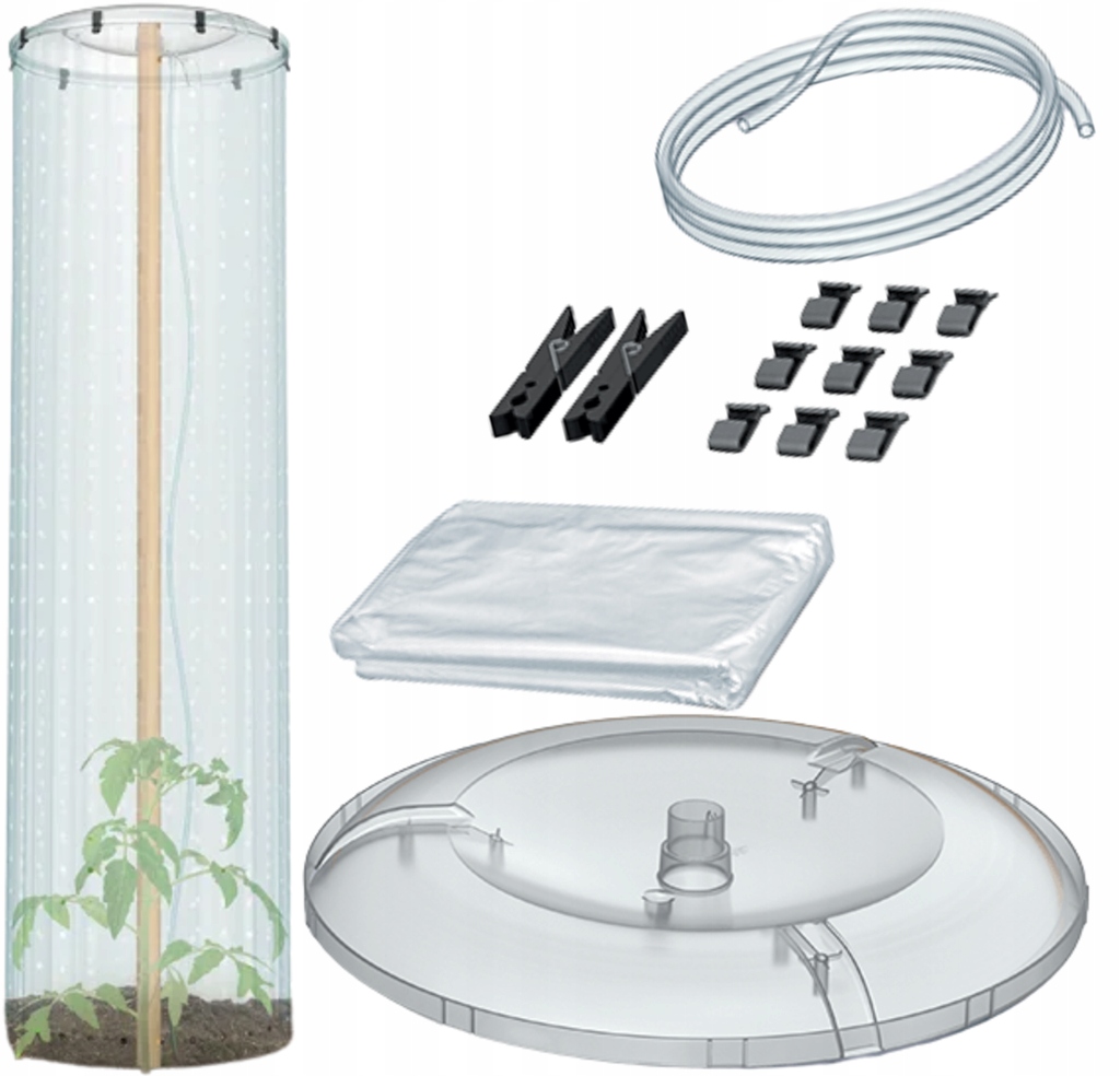 Kvetináč DTU24 160 cm x 40 x 160 cm priemer 40 cm plastový priehľadný