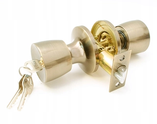 Kľučky na dvere - Gombík dverí so zámkom kľúčového kľúča Gold Lock King