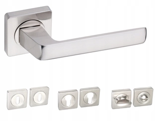 Kľučky na dvere - Gamet Cascada rukoväť Nikiel Brushed + Rosettes