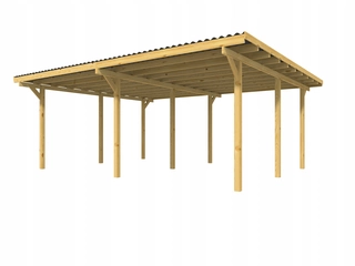Záhradná architektúra - GARÁŽOVÝ KOBEREC 595x495cm DVOJITÁ DOSKA PVC