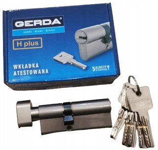 Zámok na dvere -  Gerda vložte 30g/45 7,5 cm 75 mm h plus 5 kľúča