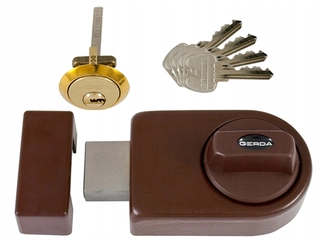 Zámok na dvere -  Gerda Outer Castle Zn-100 3 kľúče Attestation bronz