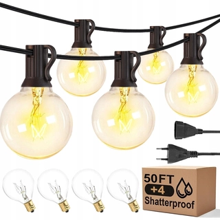 Záhradná lampa - GARLAND ZÁHRADNÉ LAMPY 50KS BALKÓNOVÁ TERASA 15,2M