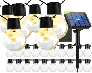 Záhradná závesná lampa - Solárna záhradná lampa, veľká LED žiarovka