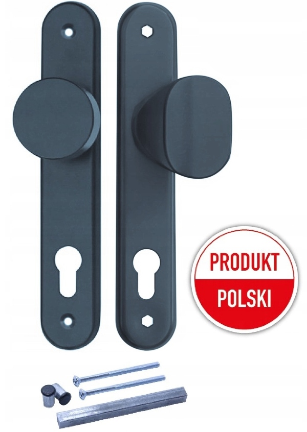 Kľučka Steelfence na bránky a brány, dlhá, platnička s otvorom pre vložku
