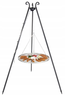 Gril, príslušenstvo - GRIL s nerezovým roštom 70 cm statívový krb