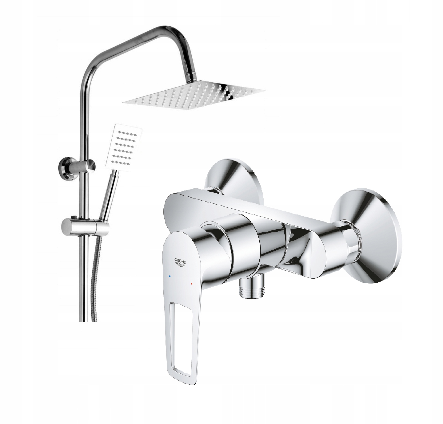 Sprchová batéria Grohe BauLoop chróm + sprchový set Gamma ZN1 na omietku