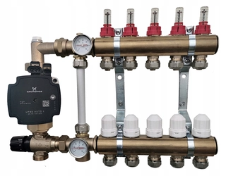 Rozdeľovač pre kúrenie - Grundfos Distribútor 8 s čerpacou skupinou podláh