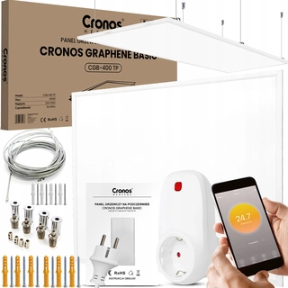 Sálavý ohrievač - Strop žiarič IR Grafen 400W + WiFi termostat