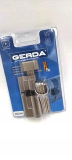 Zámok na dvere - H Plus G30/45 vložka s Nik Satyna 0WKHPG030