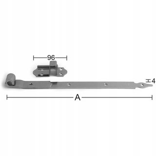 Závesy, pánty - Habo Hook Steel Hime 12 mm 35x300 2 ks
