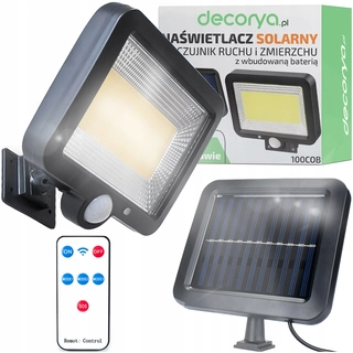 Uličná lampa - Pouličné svietidlo 10 W 1000 lm na solárne napájanie