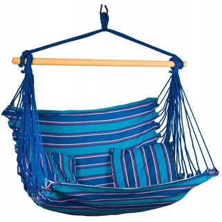 Hojdacia sieť hamak -  Hammock s 2 vankúšmi Brazílsky kreslo 100x100 cm