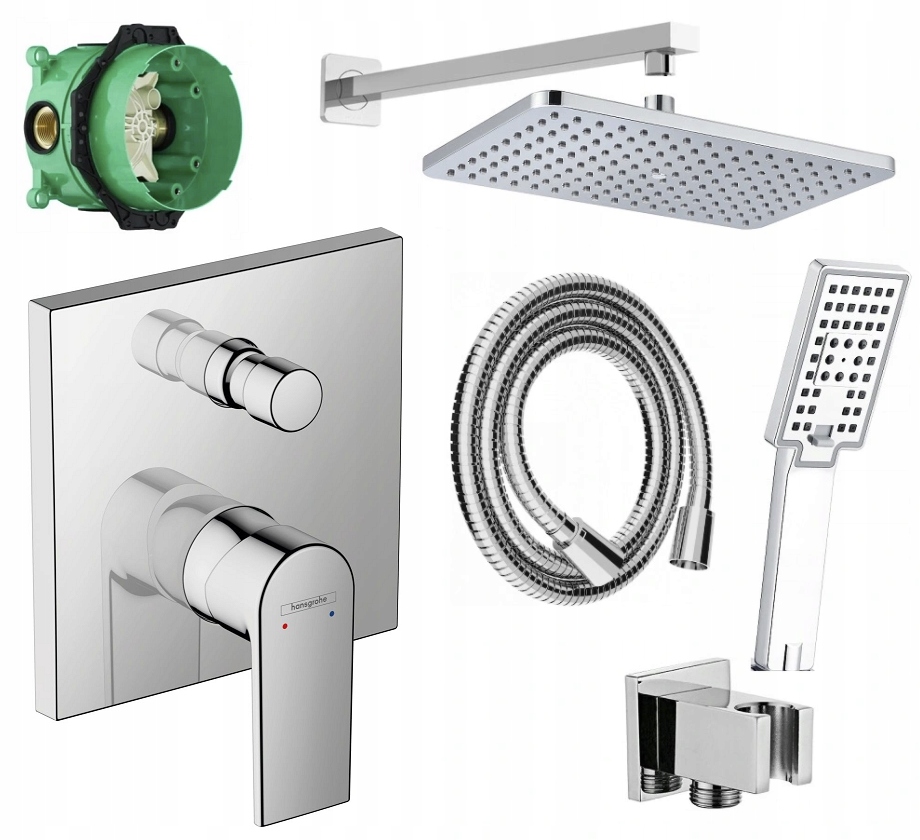 Hansgrohe Vernis Shape jednopáková nástenná vaňová a sprchová batéria, chróm