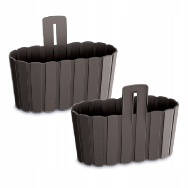 Kvetináč Prosperplast 27,5 cm x 15 x 20 cm priemer 27,7 cm plastové odtiene hnedej a béžovej