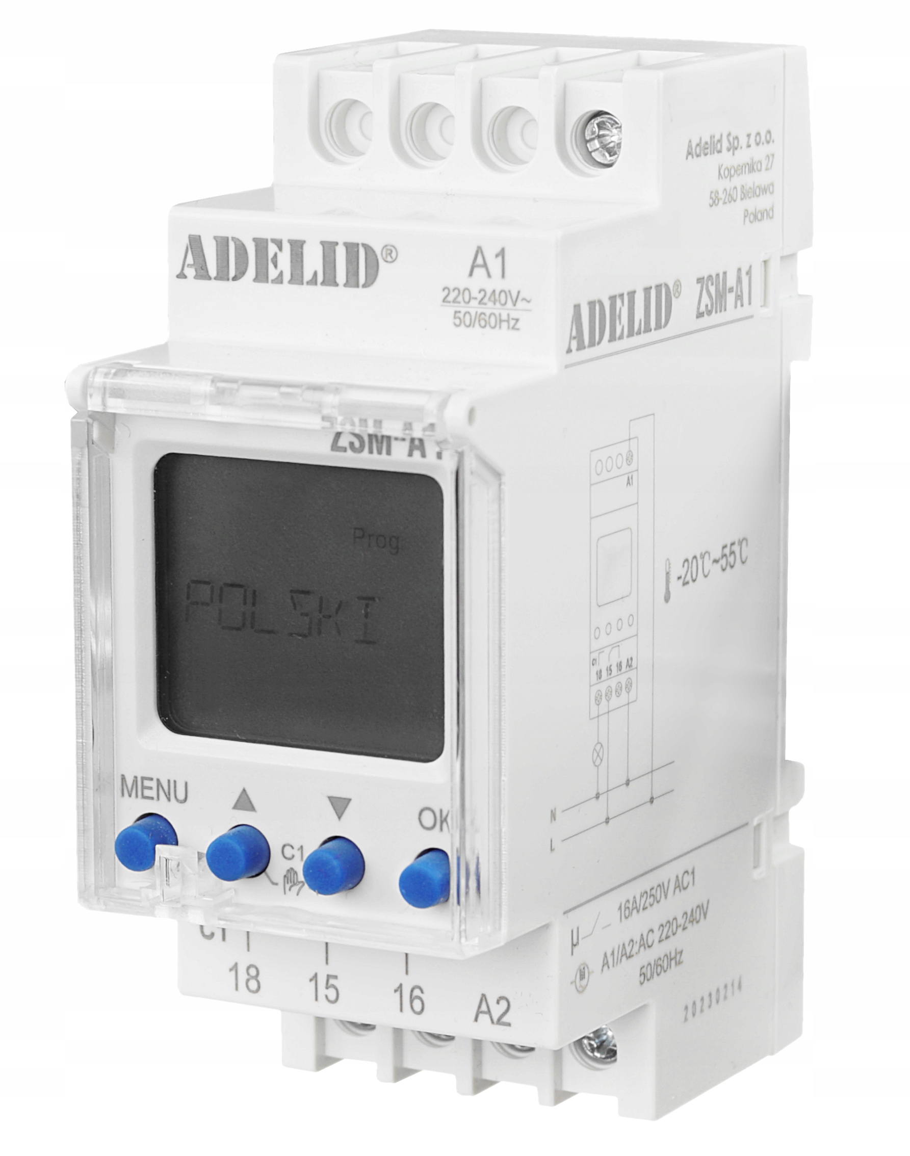 Časovač Adelid 230 V IP20 0 A