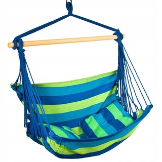 Záhradná hojdačka - Brazílska Hammock 100x100cm a 2 vankúše 40x40cm