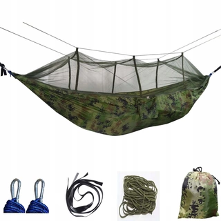 Hamak do záhrady - Hojdacia sieť bez tyče K&M khaki 200 kg 1 x 140