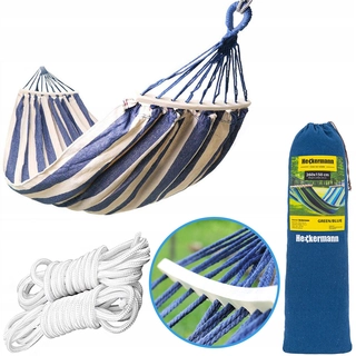Hojdacia sieť hamak - Dvojitá záhrada Hammock 260x150 cm s čelenkom