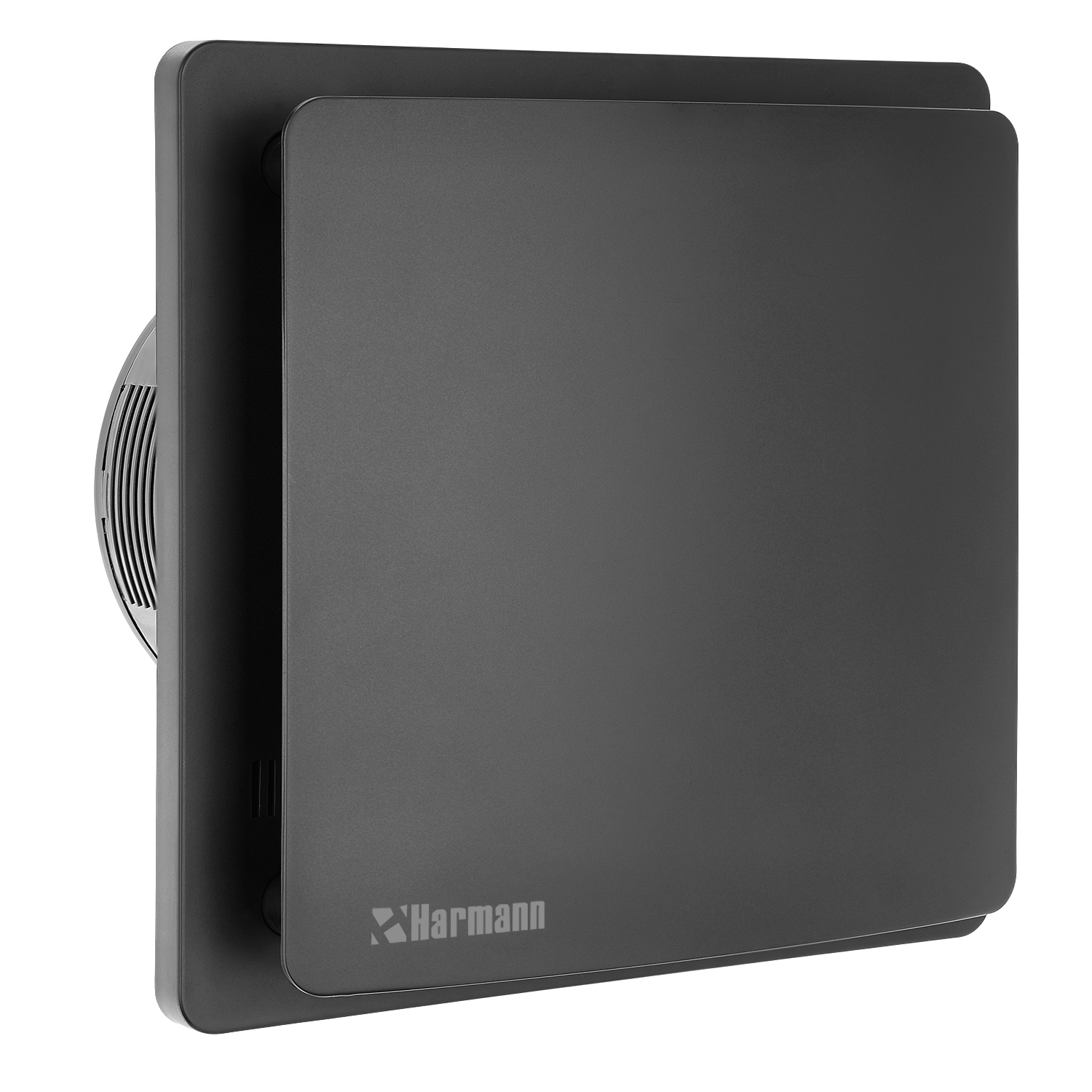 Kúpeľňový ventilátor Harmann NAX BM 120, matná čierna, s 120 mm klapkou