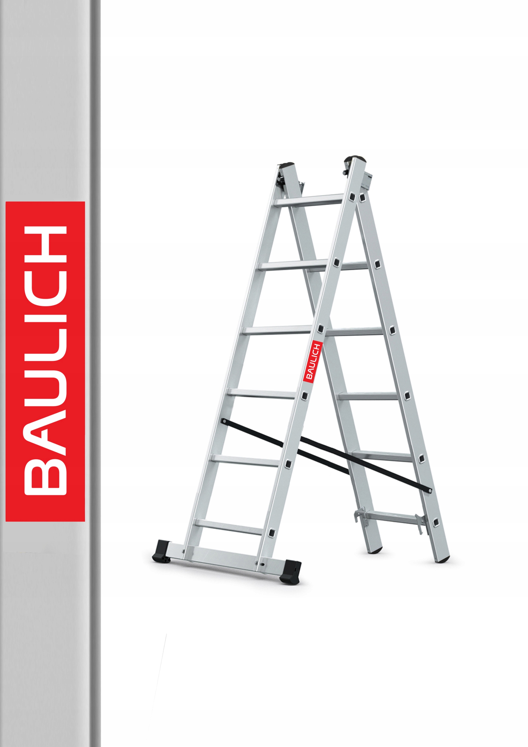 Baulich rebrík 3,7 m hliníkový 2 x 6 do 150 kg
