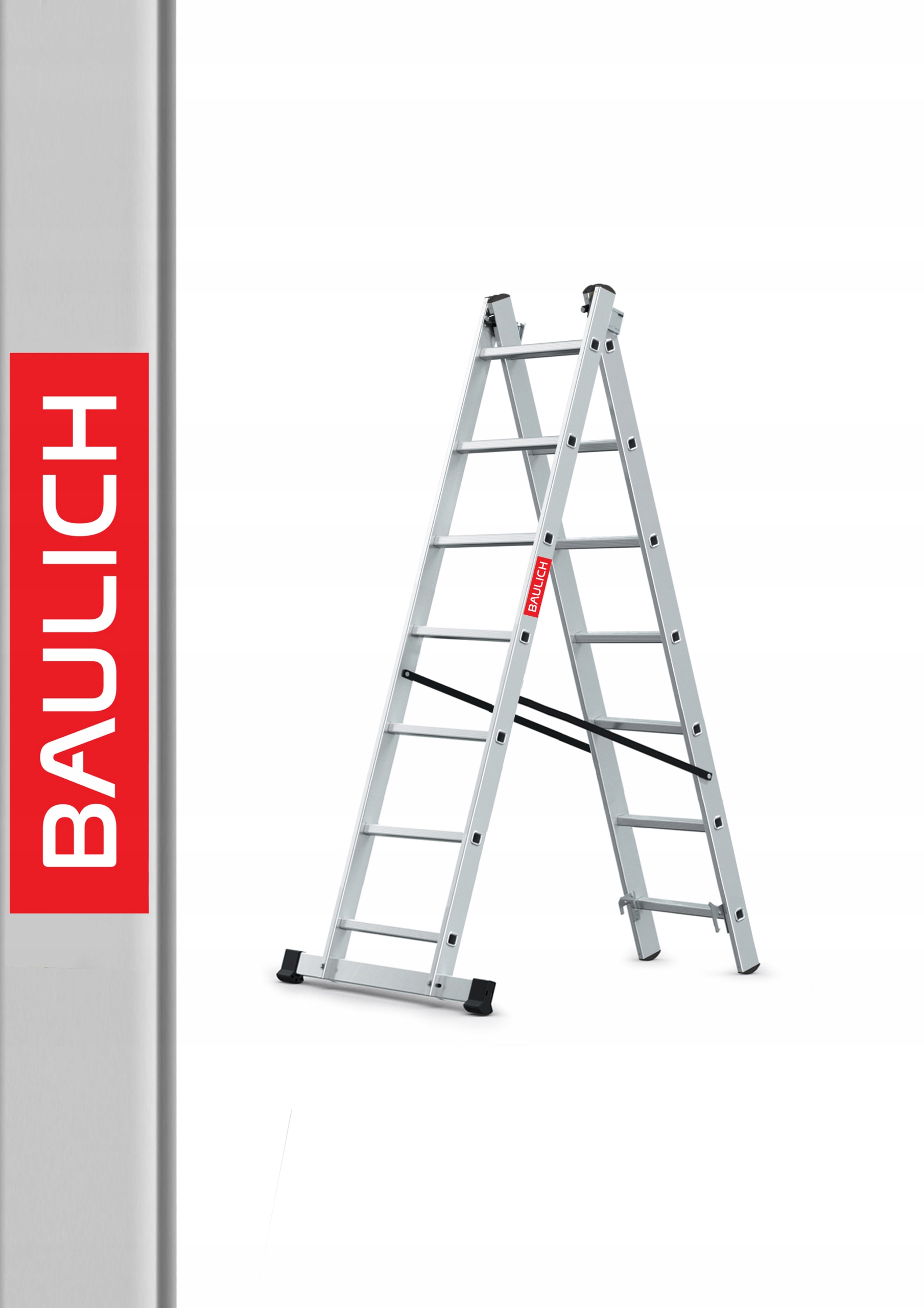 Baulich rebrík 3,96 m hliníkový 2 x 7 do 150 kg