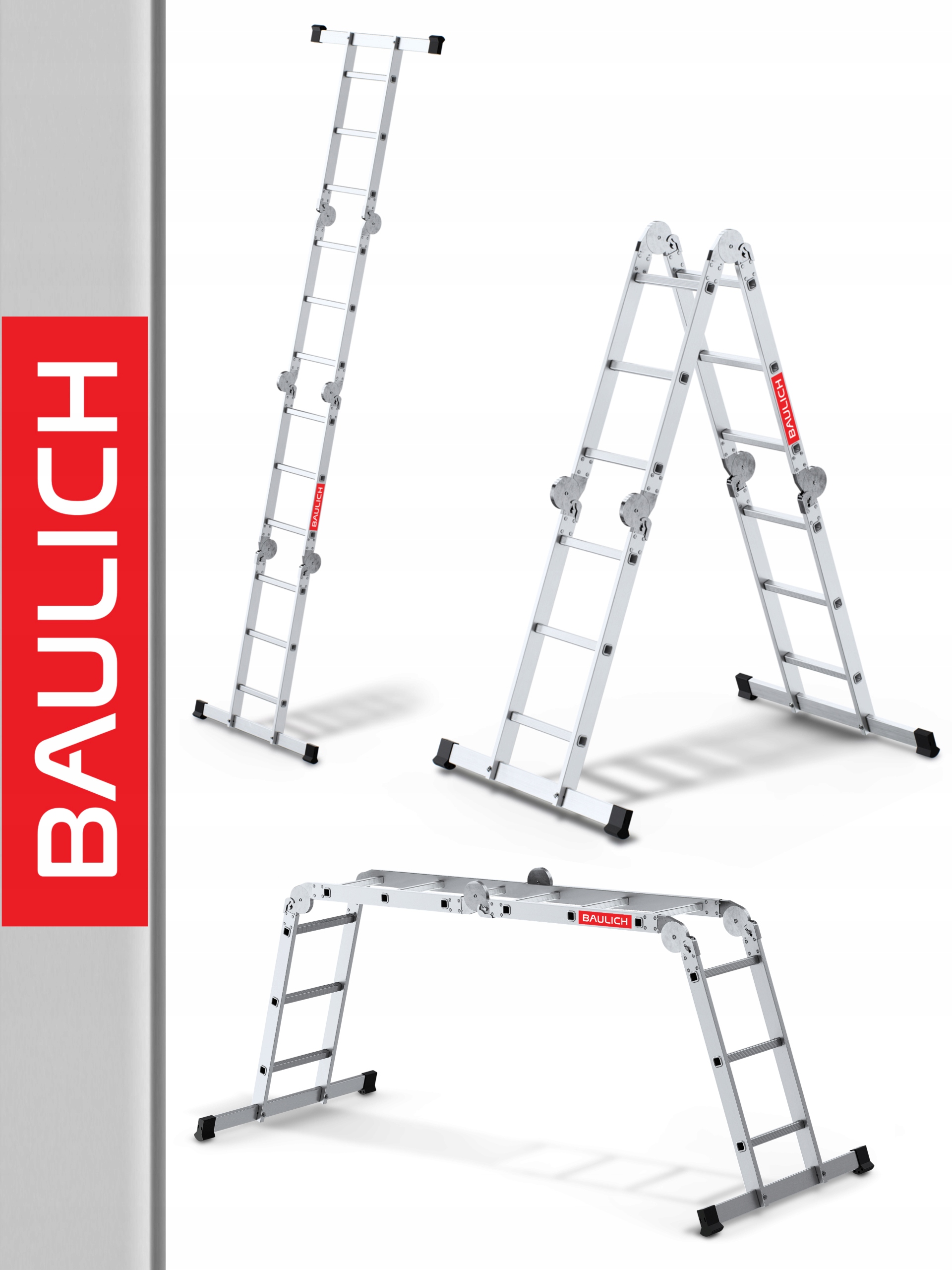 Baulich rebrík 4,34 m hliníkový 1 x 12 do 150 kg