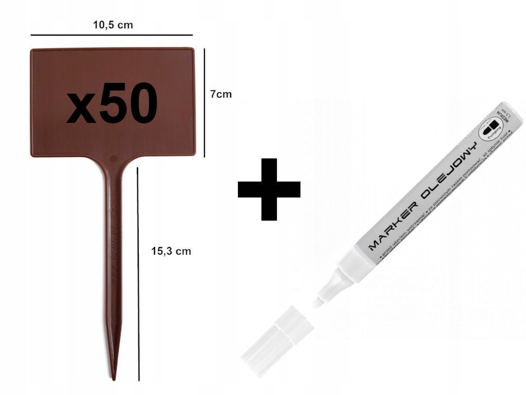 Hnedé tablety na balenie. 50 rastlín + fixka