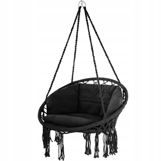 Záhradná závesná stolička - Aga MR4510Bl závesné kreslo 60 cm 110 kg čierne