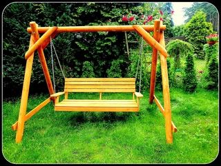 Záhradná hojdačka - Záhradná hojdačka, záhradné posedenie, drevené, doručenie