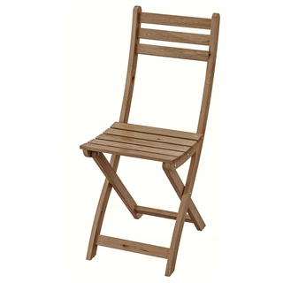 Záhradný nábytok -  IKEA ASKHOLMEN Stolička, záhrada - skladacia škvrna