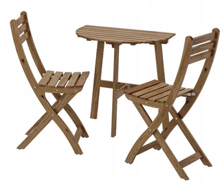 Záhradný nábytok -  Ikea Askholmen záhradný nábytok 2 stoličky + tabuľka
