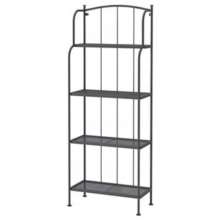 Regál, polica na balkon Garden Metal Rack, Gray 61x160cm