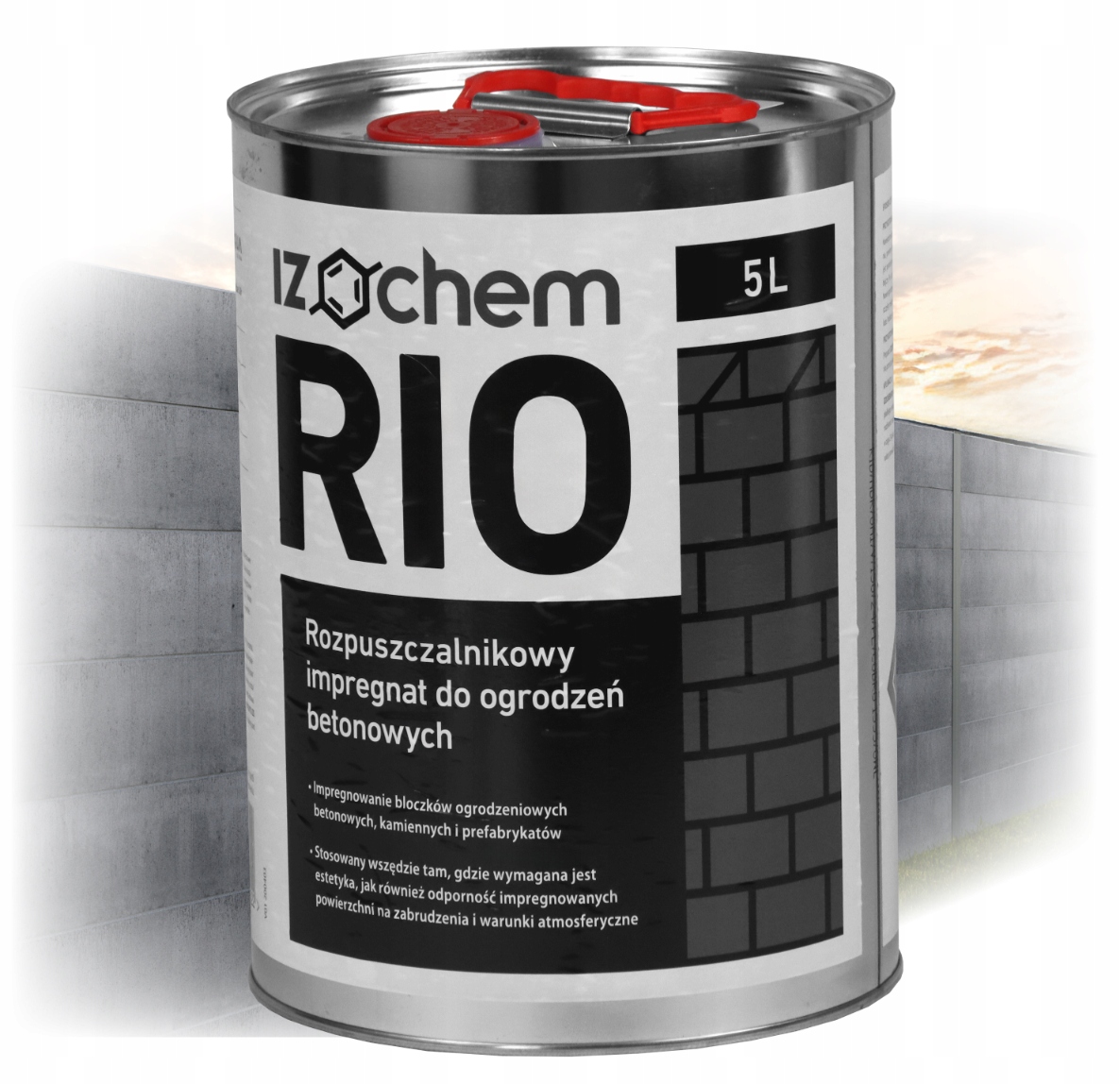 ROZPÚŠŤADLO IZOCHEM RIO 5 L IMPREGNANT NA BETÓNOVÉ PLOTY