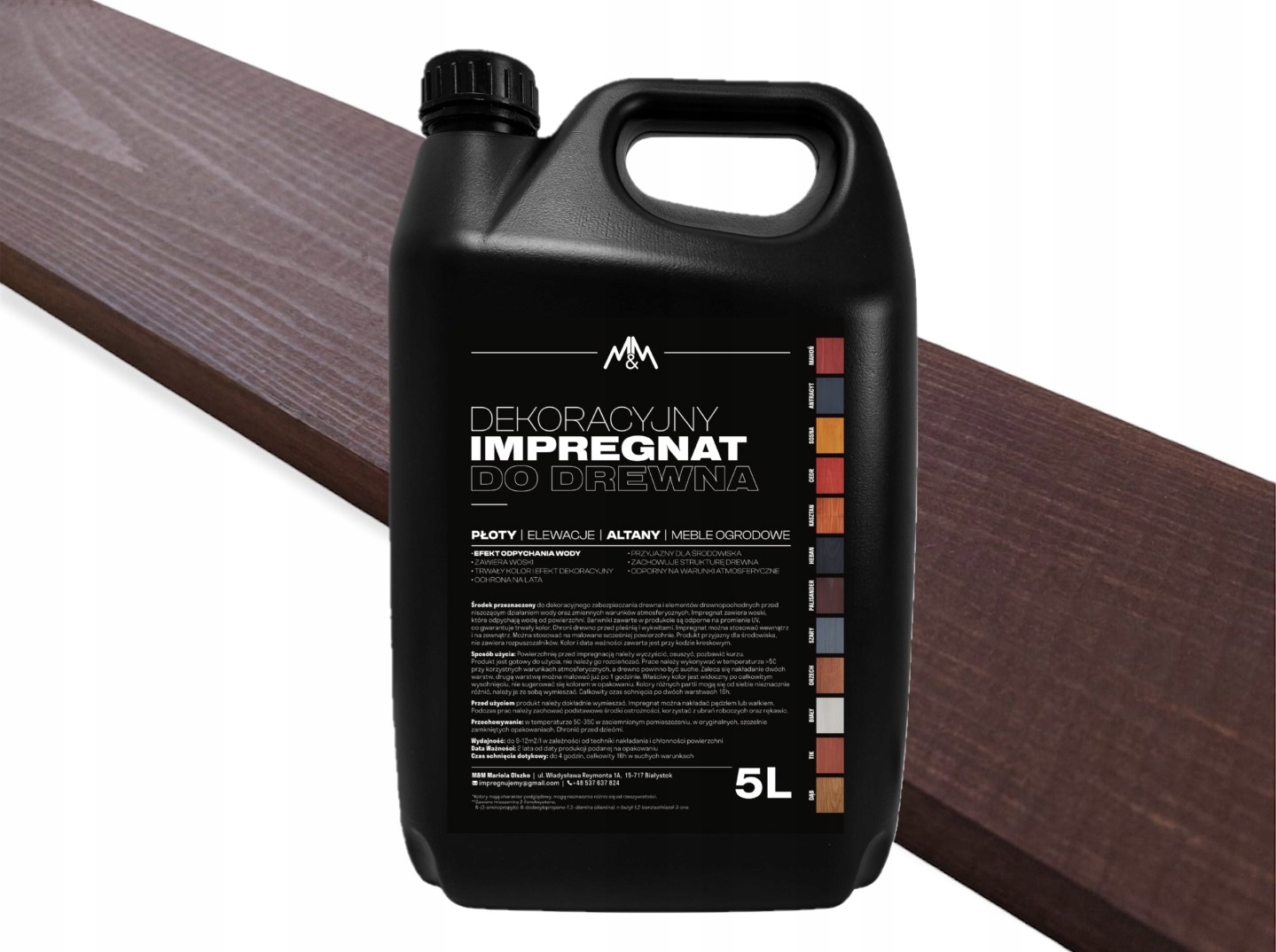 IMPREGNAT farba na drevo M&M palisander 5l