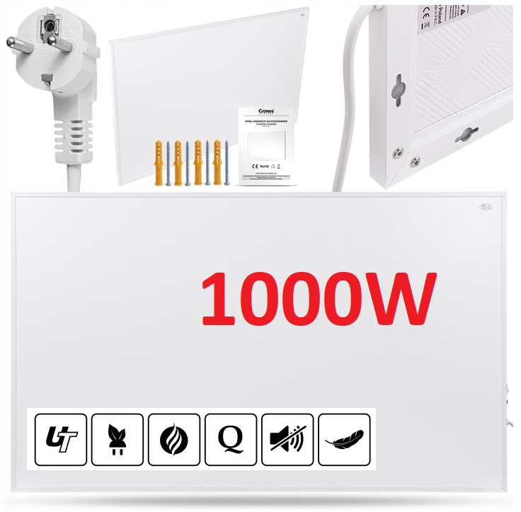 INFRAČERVENÝ OHRIEVAČ IR PANEL 1000W + NÁLEPKU NEVHAZUJ
