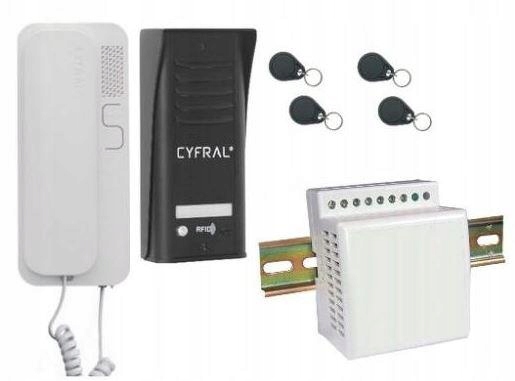 Cyfral Cosmo C41A268 čiernobiely interkom set