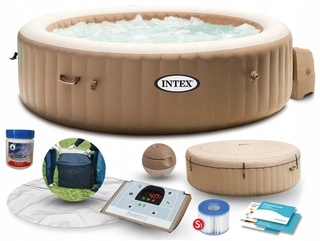 Záhradná vírivka - Intex Pure-Spa nafukovacia jacuzzi 28428 krémová 1098 l guľatá