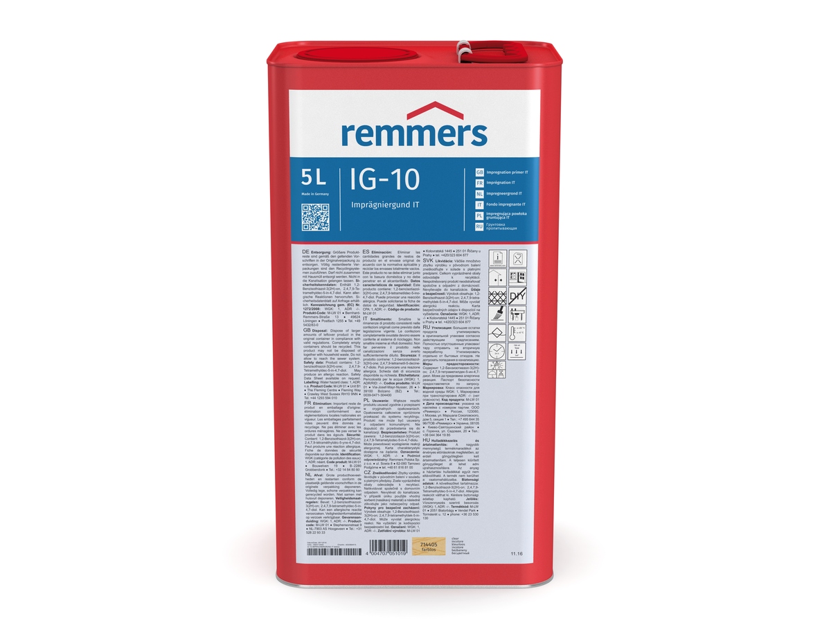 Impregnácia dreva Remmers IG-10, bezfarebná, 5 l