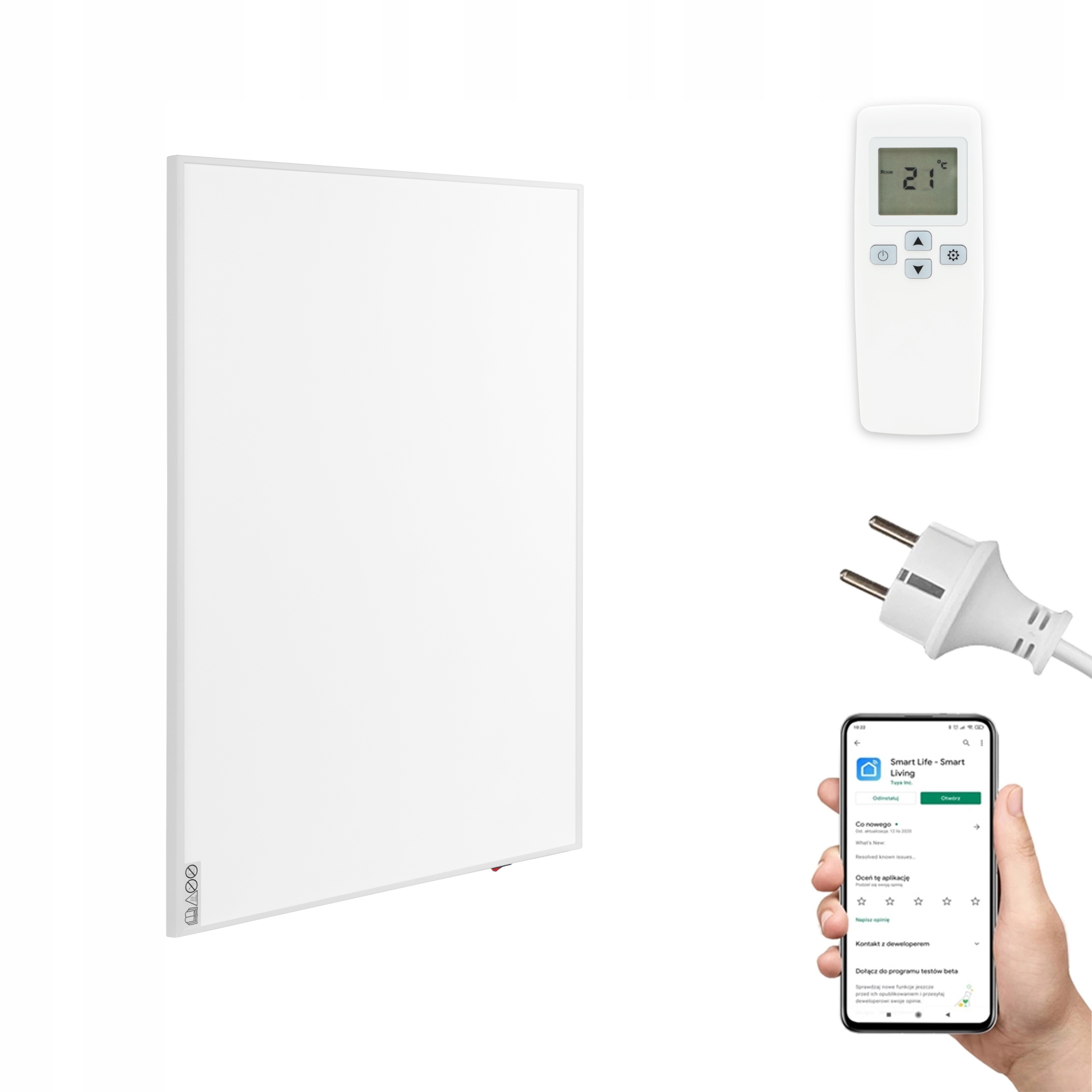 Infračervený vykurovací panel 580W + termostat WIFI PILOT